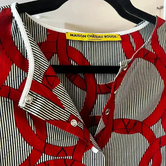 Maison Chateau Rouge Jumpsuit Size Small Color Black Red - Picture 2 of 4